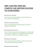 DMEC CLMS FINAL PAPER 2026&NewLine;COMPLETE CASE QUESTIONS SOLUTIONS&NewLine;TOP SCORE MATERIAL