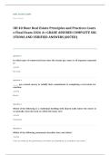 real estate principles EXAM A&plus; GRADE ASSURED COMPLETE SOLUTIONS AND VERIFIED ANSWERS
