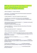 NSG 533 Advanced Pharmacology &vert; Exam 3 &vert;&NewLine;Latest Guide Questions and Answers &vert;&NewLine;2026&sol;2027 &vert; Complete Solutions