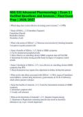 NSG 533 Advanced Pharmacology &vert; Exam 1 &vert;&NewLine;Verified Questions and Answers &vert; Final Exam&NewLine;Prep &vert; 2026&sol;2027