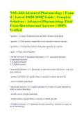 NSG 533 Advanced Pharmacology Exam Preparation Package