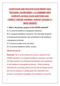 FACHE ACHE BOG EXAM NEWEST 2026 TEST BANK &ndash; 500 REAL BOARD OF GOVERNORS EXAM QUESTIONS & VERIFIED ANSWERS &vert; PASS YOUR HEALTHCARE EXECUTIVE CERTIFICATION ON THE FIRST TRY&NewLine;&NewLine;