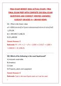 FINA FINAL EXAM NEWEST 2026 TEST BANK &ndash; 250 REAL EXAM QUESTIONS & VERIFIED ANSWERS &vert; ACE YOUR FINANCE COURSE WITH CONFIDENCE&NewLine;&NewLine;
