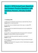 Branch 2 SPCB Actual Exam Questions And Answers Practice Questions with Solutions Newest &vert; Already Graded A&plus;