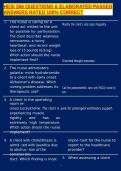 HESI 266 QUESTIONS & ELABORATED PASSED ANSWERS RATED 100&percnt; CORRECT