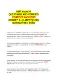 NUR exam -3 QUESTIONS AND VERIFIED CORRECT ANSWERS GRADED A&plus; -LATEST 2026-2027- 100- GUARANTEED PASS&period;docx&NewLine;&NewLine;