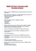 MGMT 335 Exam 3 Questions With Complete Answers