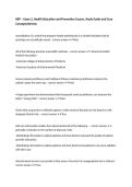 HEP &ndash; Exam 2&comma; Health Education and Promotion Course&comma; Study Guide and Core Concepts Review