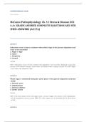 Huether McCance pathophysiology EXAM A&plus; GRADE ASSURED COMPLETE SOLUTIONS AND VERIFIED ANSWERS