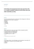 NCLEX RN leadership management EXAM A&plus; GRADE ASSURED COMPLETE SOLUTIONS AND VERIFIED ANSWERS
