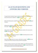 ALAT EXAM QUESTIONS AND&NewLine;ANSWERS 2026 VERIFIED&period;