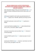 SOCIAL WORK EXAM 1 &lpar;LATEST UPDATE&rpar; REAL QUESTIONS AND VERIFIED ANSWERS &vert;100&percnt; CORRECT &vert; ALREADY GRADED A