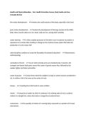 Health and Physical Education &ndash; Test&comma; Health Promotion Course&comma; Study Guide and Core Concepts Review