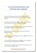 ALAT EXAM QUESTIONS AND&NewLine;ANSWERS 2026 VERIFIED&period;