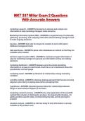 MKT 337 Miller Exam 2 Questions With Accurate Answers