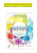 Test Bank Fundamentals of Nursing 3rd Edition Yoost