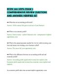 ECON 200 UOFA EXAM 3&NewLine;COMPREHENSIVE REVIEW QUESTIONS&NewLine;AND ANSWERS VERIFIED SET&NewLine;