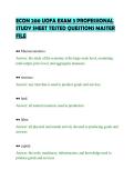 ECON 200 UOFA EXAM 3 PROFESSIONAL&NewLine;STUDY SHEET TESTED QUESTIONS MASTER&NewLine;FILE
