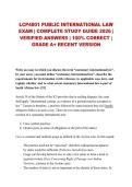 LCP4801 PUBLIC INTERNATIONAL LAW EXAM &vert; COMPLETE STUDY GUIDE 2026 &vert; VERIFIED ANSWERS &vert; 100&percnt; CORRECT &vert; GRADE A&plus; RECENT VERSION&NewLine;