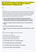 BIOL 252 Human Anatomy & Physiology II w&sol;Lab &vert; Module 9 Exam Review 70&plus; Questions and Answers -Summary &vert; LockDown Browser &vert; Portage Learning