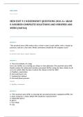 HESI RN exit EXAM A&plus; GRADE ASSURED COMPLETE SOLUTIONS AND VERIFIED ANSWERS