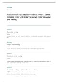 ATI RN fundamentals proctored EXAM A&plus; GRADE ASSURED COMPLETE SOLUTIONS AND VERIFIED ANSWERS