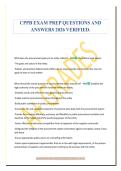 CPPB EXAM PREP QUESTIONS AND&NewLine;ANSWERS 2026 VERIFIED&period;