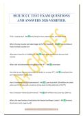 HCB TCCC TEST EXAM QUESTIONS&NewLine;AND ANSWERS 2026 VERIFIED&period;