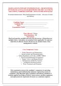 MARYLAND STATIONARY ENGINEER EXAM - &lpar;100 QUESTIONS&rpar; &NewLine;UP-TO-DATE ACTUAL EXAM QUESTIONS AND 100&percnt; ACCURATE &NewLine;SOLUTIONS &vert; VERIFIED ANSWERS - INSTANT PDF DOWNLOAD 
