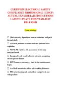 CERTIFIED ELECTRICAL SAFETY &NewLine;COMPLIANCE PROFESSIONAL &lpar;CESCP&rpar; &NewLine;ACTUAL EXAM DETAILED SOLUTIONS &NewLine;LATEST UPDATE THIS YEAR-JUST &NewLine;RELEASED