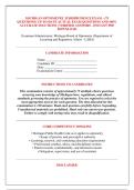 MICHIGAN OPTOMETRY JURISPRUDENCE EXAM - &lpar;75 &NewLine;QUESTIONS&rpar; UP-TO-DATE ACTUAL EXAM QUESTIONS AND 100&percnt; &NewLine;ACCURATE SOLUTIONS &vert; VERIFIED ANSWERS - INSTANT PDF &NewLine;DOWNLOAD 