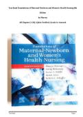 Test Bank Foundations of Maternal-Newborn and Women&rsquo;s Health Nursing 8th Edition by Murray &vert;All Chapter &lpar;1-28&rpar; &vert; Q&As Verified &vert; Grade A&plus; Assured&NewLine;