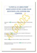 NATIONAL GUARDIANSHIP&NewLine;ASSOCIATION STUDY GUIDE EXAM&NewLine;QUESTIONS AND ANSWERS 2026&NewLine;VERIFIED&period;