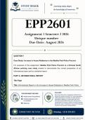 EPP2601 Assignment 1 &lpar;QUALITY ANSWERS&rpar; Semester 2 2026