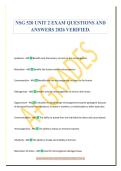 NSG 520 UNIT 2 EXAM QUESTIONS AND&NewLine;ANSWERS 2026 VERIFIED&period;