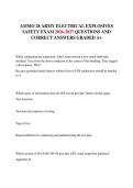 AMMO 28 ARMY ELECTRICAL EXPLOSIVES SAFETY EXAM 2026-2027 QUESTIONS AND CORRECT ANSWERS GRADED A&plus;&NewLine;&NewLine;