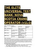 2026&sol;2027 ELITE UNIVERSAL TEST BANK&colon; Nova Scotia Crane Operator Certification &lpar;v11&period;0&rpar; &vert; 60 Q&A &plus; Full Rationales