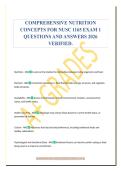 COMPREHENSIVE NUTRITION&NewLine;CONCEPTS FOR NUSC 1165 EXAM 1&NewLine;QUESTIONS AND ANSWERS 2026&NewLine;VERIFIED&period;