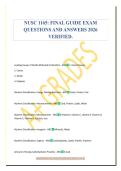 NUSC 1165&colon; FINAL GUIDE EXAM&NewLine;QUESTIONS AND ANSWERS 2026&NewLine;VERIFIED&period;