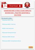 Rasmussen MDC II Final Exam Complete Review 2026 Practice Questions & Solutions