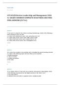 NCLEX RN leadership management EXAM A&plus; GRADE ASSURED COMPLETE SOLUTIONS AND VERIFIED ANSWERS