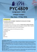 PYC4809 Assignment 1 &lpar;ANSWERS&rpar; 2026 - DISTINCTION GUARANTEED