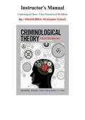  Instructor's Manual  for Criminological Theory&colon; A Brief Introduction 4th Edition by J&period; Mitchell Miller&comma; Christopher Schreck&comma; Chapter 1-10