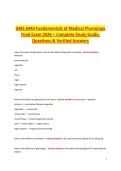 GMS 6440 Fundamentals of Medical Physiology Final Exam 2026 &vert; Complete Study Guide&comma; Practice Questions & Answers