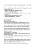 NSG 4525 POSTPARTUM QUESTIONS AND ANSWERS