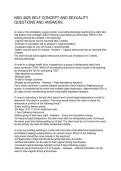 NSG 4525 SELF CONCEPT AND SEXUALITY QUESTIONS AND ANSWERS