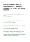 EMERGENCY NURSING ORIENTATION 3&NewLine;COMPREHENSIVE STUDY GUIDE 2026&NewLine;EMERGENCY AND CRITICAL CARE NURSING&NewLine;PRINCIPLES