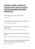EMERGENCY NURSING ORIENTATION 3&NewLine;CONCEPT REVIEW GUIDE 2026 CRITICAL&NewLine;CARE DECISION MAKING AND PATIENT&NewLine;PRIORITIZATION
