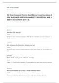 Florida real estate EXAM A&plus; GRADE ASSURED COMPLETE SOLUTIONS AND VERIFIED ANSWERS