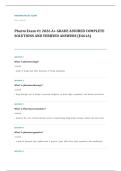 NURS 613 advanced pharmacology EXAM A&plus; GRADE ASSURED COMPLETE SOLUTIONS AND VERIFIED ANSWERS